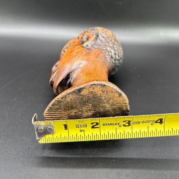 Hand Carved Wooden Male African Head Statue Approx 6" x 3" x 2.5" Decor Accents - Picture 13 of 14